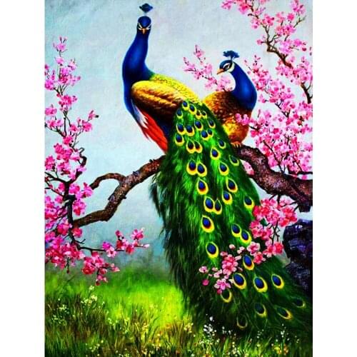 5D Diamond Painting Peacock Cross Stitch Diamond Embroidery Mosaic Animal Full Square/Round Drill Decoration Home Diy
