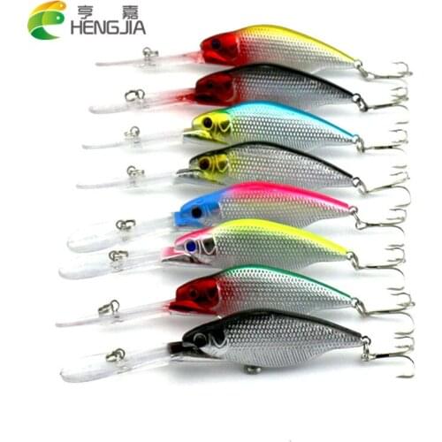 8pcs HENGJIA 10.3g 9.8G Minnow Fishing Lure swimbait pesca wobbler hook peche fishing tackle crankbait isca artificial hard bait