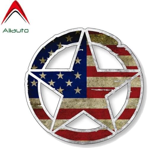 Aliauto Army StarMilitary Die Cut Decal Reflective PVC Car Sticker for Audi A1 A3 A4 A5 A6 A7 Q3 Q5 Q7 RS3 RS5,12CM*12CM
