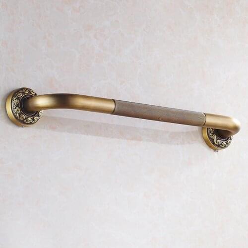 Antique Brass Wall Mounted 52 cm Bathroom Safety Handles Shower Grab Bar Bathtub Handrail Home Assist Bar Grab