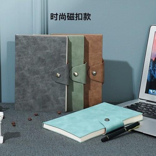 A5 Business Simple PU Magnetic Closure Notepad Lamba Soft Leather Handbook Customized LOGO Notebook