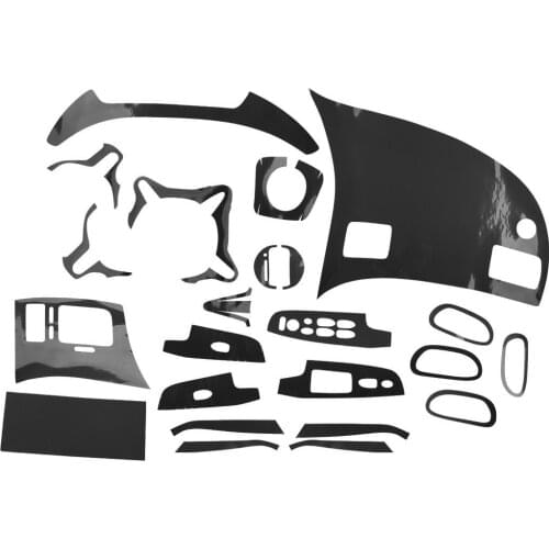 1 Set Black 5D Car Interior Trim Cover Decals Carbon Fiber Style PVC Fit for Honda Civic 2006 2007 2008 2009 2010 2011 LHD Only