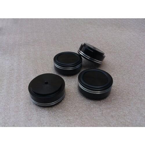 4pcs 39*17mm Black Full Aluminum Amplifier Feet With Silver Line Speaker Feet