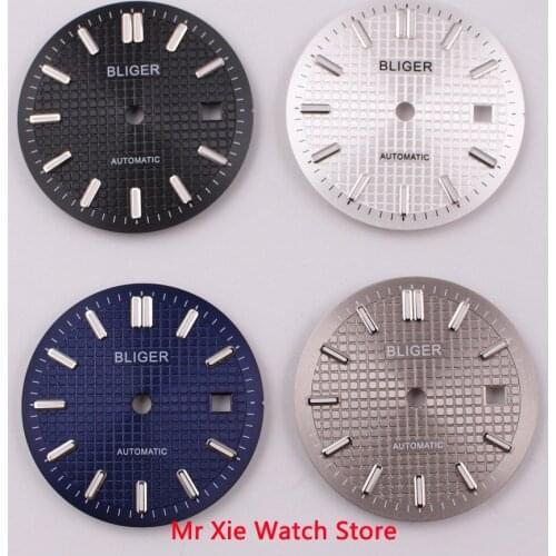 31mm sterile black blue silver gray watch dial fit ETA 2824 2836 Miyota 8205 8215 821A Mingzhu DG 2813 3804 movement