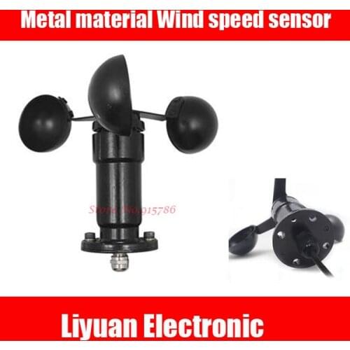 Wind speed sensor transmitter speed three cup anemometer pulse RS485 modbus 0-10V 0-5V 4-20MA NPN PNP OUTPUT
