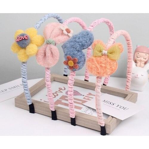 Higood3 PCS summer lovely children and distribute hair hoop 2021 new girl broken hair hairpin tire pressure head band baby girls