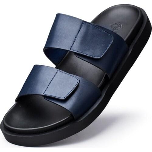 Designer Slippers Outdoor Sandals Men Platform Sandals Men Slippers Genuine Leather Roman Cowhide Summer Sandals Mens Shoes