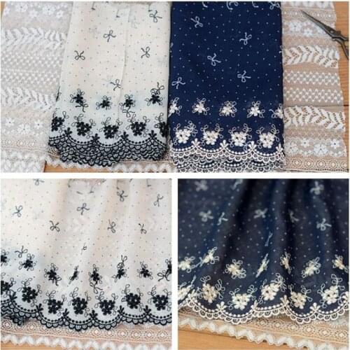 Hot sale Clothes Accessories Chiffon Embroidered Lace 16cm H1604 High-quality