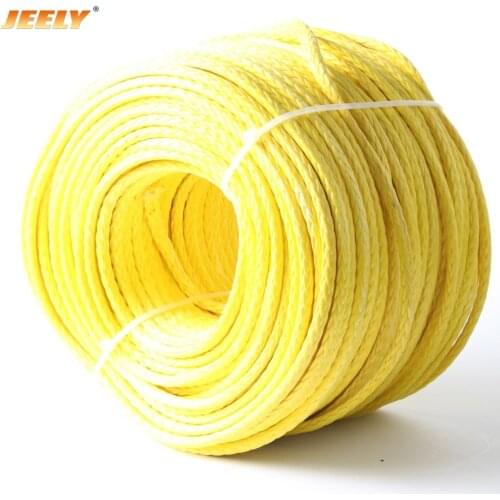 JEELY Hollow Braid 4mm 100M 12 Strands Sailboat Winch Towing Ropes