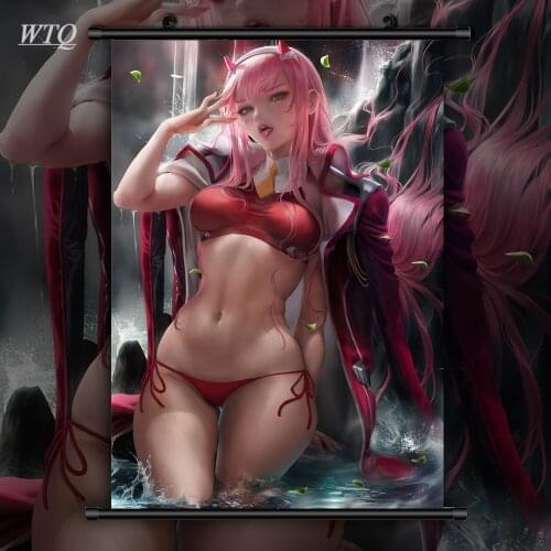 Darling In The FranXX 02 Zero Two Anime Posters Canvas Painting Wall Decor Wall Art Picture for Living Room Decor Home Decor