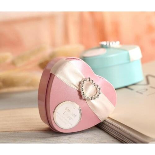 Heart Shape Metal Tin Candy Box Fashion Wedding Birthday Christmas Favors Choclate box Sweets Jewelry gift Wrap party decor