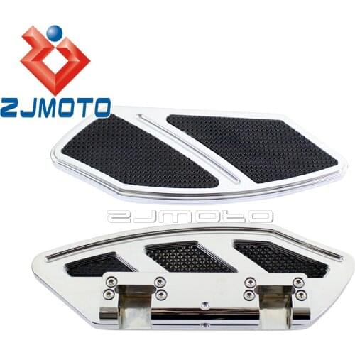 Motorcycle Rear Passenger Footboard Floorboard For Harley Touring Road King Softail 1984-2015 Chrome Floor Board Foot Board