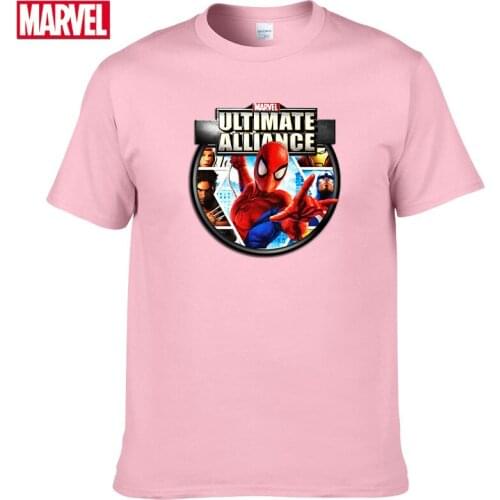 Marvel The Avengers Spider Man t shirt Comfortable Breathable 100% cotton Fashion clothes for teens Summer Tops tshirt men #86