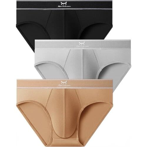 Mens briefs mens cotton antibacterial breathable boys mid-waist shorts cotton stretch slim-fit briefs