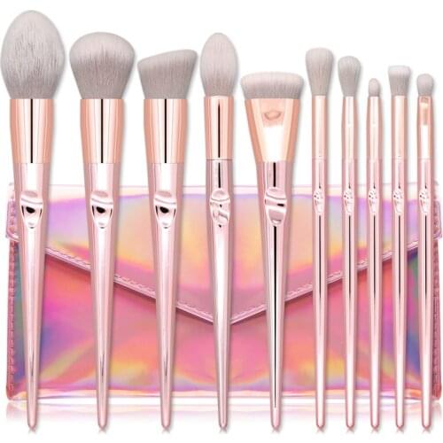 Vytalbrush Professional 10 PCS Soft Makeup Brushes Foundation Cosmetic Eyebrow Makeup Brush Sets Cosmetics Beauty Tools