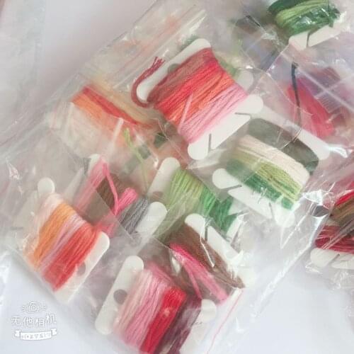 Oneroom cross stitch thread colors 1.2m*4colors/card 20cards Cross Stitch Floss Thread 8 meters Long 6 Strands cross stitch 4