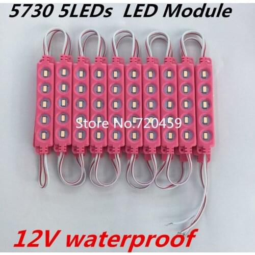 Newest 12V waterproof 5730 5LEDs LED Module super bright Single Color Led Modules For Channel Letters