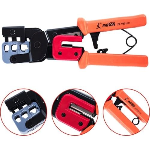 PARON Crimping Tool RJ45 Crimper Cutter Stripper Plier Ethernet Network 4P 6P 8P LAN Cable Modular Connector RJ22 RJ11 RJ12