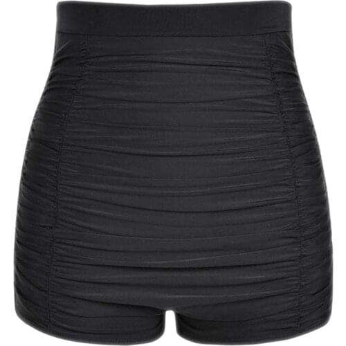 Swimming Pants Women 5XL Plus Size High Waist Bikini Bottoms Swim Briefs Beach Shorts Ruched Bottom Swimming Wear Swim Trunks