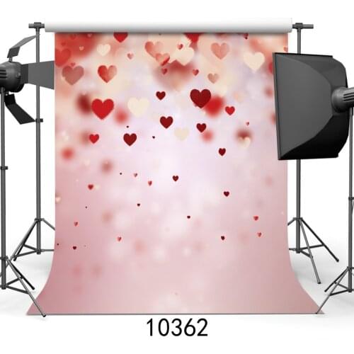 Heart Romantic Vinyl Photograpy Backgrounds for Photo Studio Computer Printed Photo Backdrop for Photocall for Wedding
