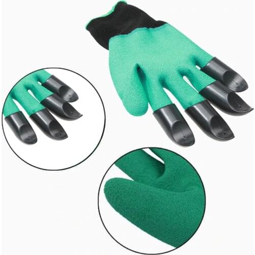 Garden ABS plastic rubber gloves, 4/8 hand claws, gardening, excavation, planting, resistant workglove