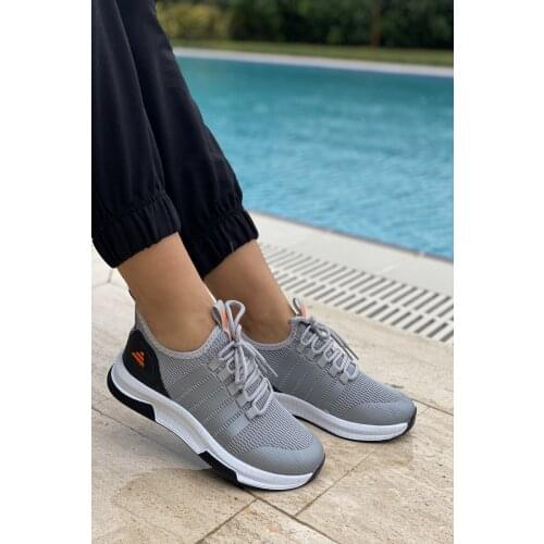 UNİSEX GRAY KNITWEAR SNEAKER SPORTS SHOES