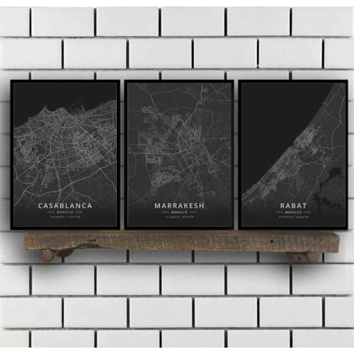 Casablanca Marrakesh Rabat Tangier Morocco Poster
