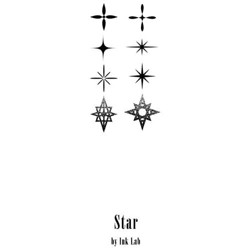 12MM×12MM Starry mini tattoo stickers waterproof men and women long lasting dark and fresh lines clavicle
