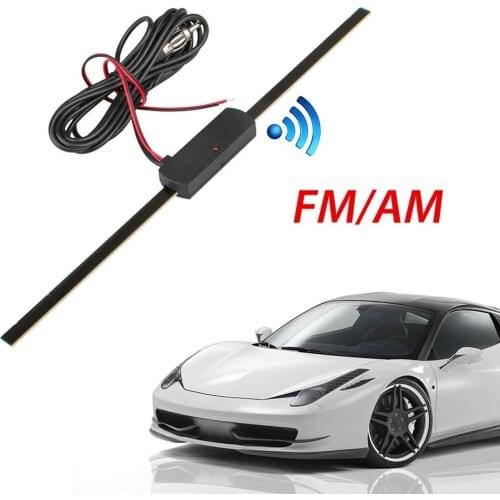 Universal Durable Car Windshield Electronic AM-FM Radio Non-Directional Antenna Car Vehicle Accessories Plastic Black LS-068