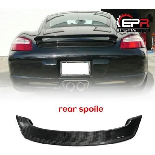 Carbon Fiber Rear Spoiler Wing Lip Aero Body Kit Car Accessories for 2006-2012 Porsche Boxster 987 Cayman Te-chart