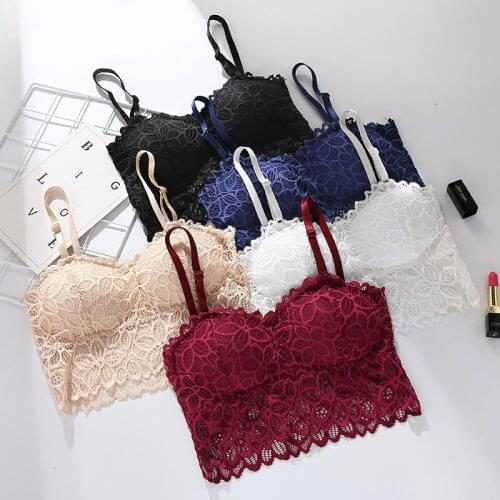 2020 New Arrival Women Push Up Wireless Lace Bra Top Women Plus Size Bralette Underwear Lingerie Full Cup Hot
