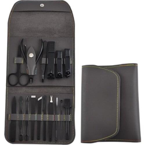 16Pcs/Set Professional Nail Clippers Set Stainless Steel Scissors Suit with Bag Trimmer Manicure Cutter Kits for Nail Tools