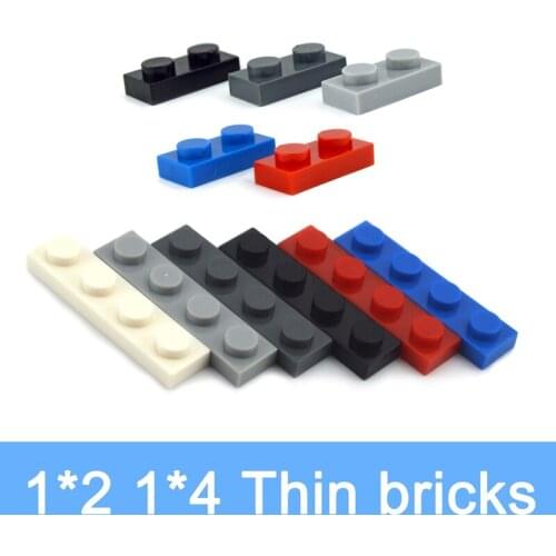 1x2 1x4 Dots Thin Figures Bricks multiple color Educational Creative Size DIY Bulk Set Building Blocks Compatible Classic Parts