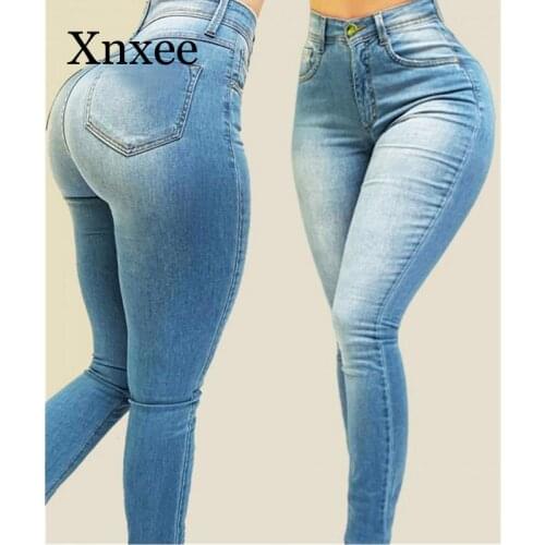 2020 Sexy High Waist push up denim jeans Women Slim fit calca jeans ladies elastic skinny Pencil Pants vintage boyfriend jeans