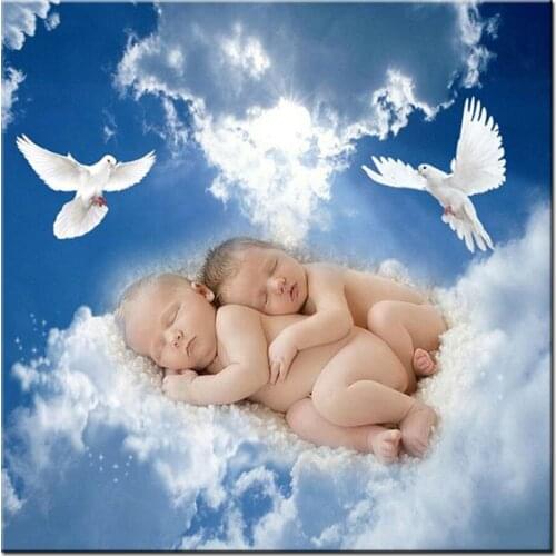 3D DIY Diamond Painting baby angel Square Rhinestone Decorative Painting Diamond Embroidery Full Round Mosaic art Needlework