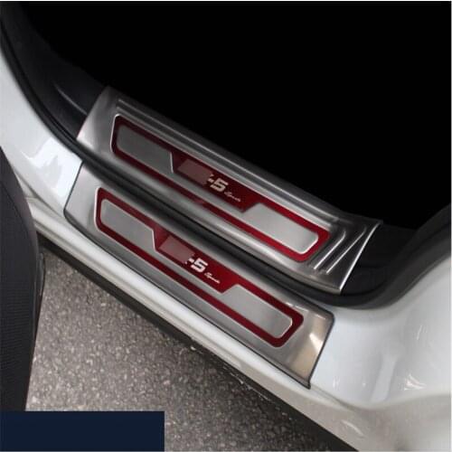 8Pcs Stainless Chrome Car Door Sill Kick Scuff Plate Protectors Trim Cover Guard For Mazda CX-5 CX 5 CX5 2017