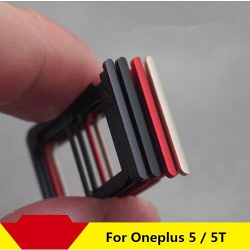Oneplus5T Sim Cards Adapters For Oneplus 5 5T One Plus 5 Matte Glossy Tray Socket Slot Holder Chip Drawer Repair Housing Parts