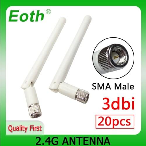 Wifi antenna 2.4GHz Antenna WIFI 3dbi SMA Male connector Aerial 2.4 ghz antena wi fi antenne White for Wireless wi-fi Router