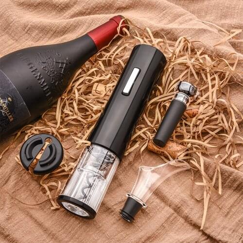 Automatic Gadgets For Red Wine Corkscrew Opener Electric Accessories Bottle Screwdriver Foil Cutter Openers Jar Home Kitchen