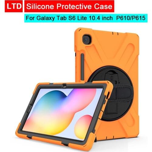 Case For Samsung Galaxy Tab S7 Plus 11 12.4 S6 lite A7 10.4 S5e S4 10.5 T720 A 10.1 T510 Pencil Holder Hand Strap Tablet Case