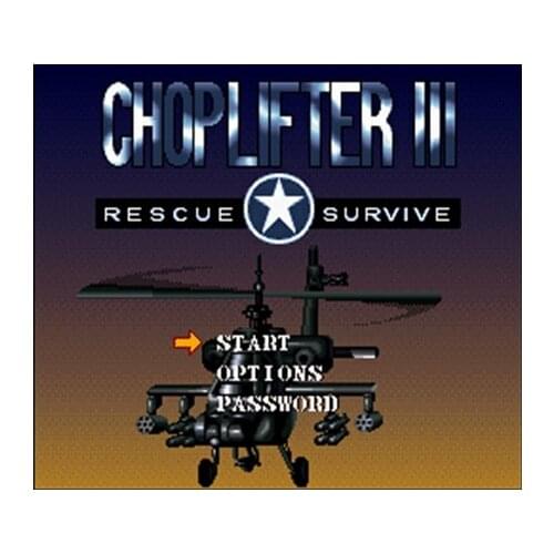 Choplifter III NTSC Version 16 Bit 46 Pin Big Gray Game Card For USA Game Players