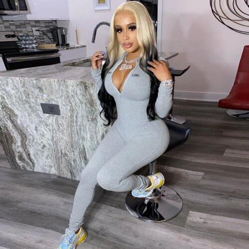CXUEY Jumpsuit Women Pants Workout Clothes for Women 2020 Autumn Yoga Sports Costume Jumpsuit for Fitness Sports Overalls Gray