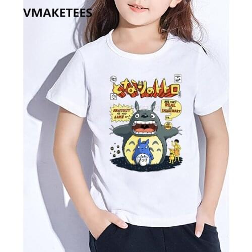 Kids Summer Girls & Boys T shirt Children Totoro My Incredible Neighbor Print T-shirt Cartoon Funny Baby Clothes,HKP2056