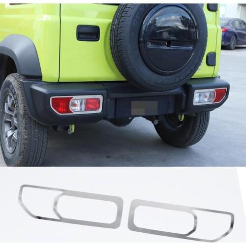 Stainless Steel Chrome Taillight Rear Lamp Decorative Cover Trim for Suzuki Jimny 2019-2021 Exterior Car Accessories