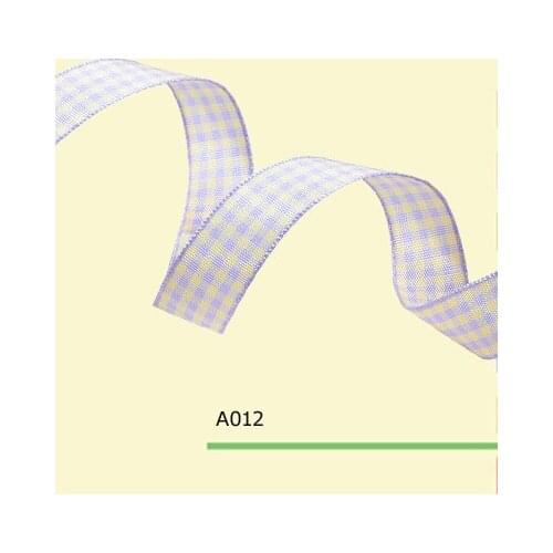 7/8" Inch 22mm checked plaid gingham ribbon
