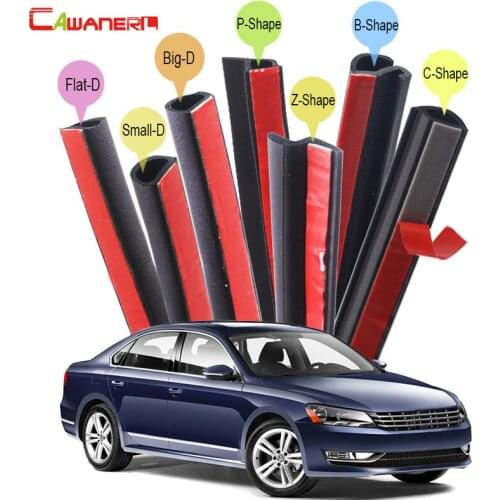 Cawanerl Whole Car Sealing Seal Strip Kit Auto Rubber Weatherstrip Noise Control For Volkswagen Jetta UP Phaeton Beetle