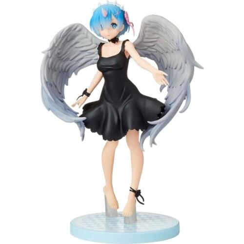 From Zero Rem Fallen Angel 22Cm Hand-Made Model Decoration Doll Toy Pvc Model Cartoon Toys Anime Toys Gift Anime Figure Model