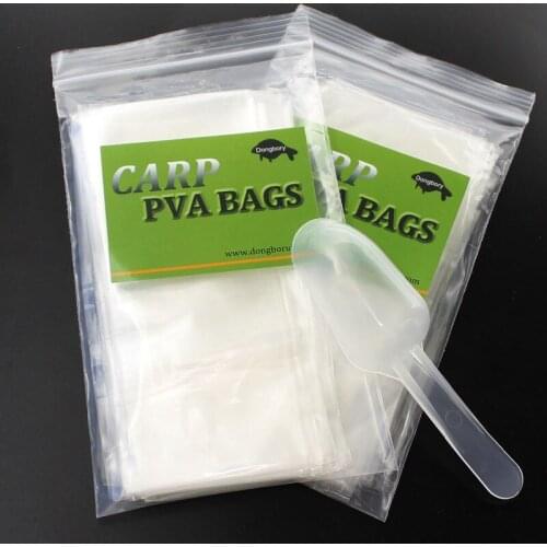 40PCS Carp Fishing PVA Bags Slow Dissolving Environmental Fishing Material Tackle Carp Bait Bags 7*15CM