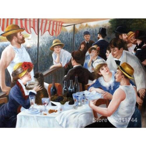 Christmas Gift Luncheon of the Boating Party by Pierre Auguste Renoir paintings modern art High quality Handmade