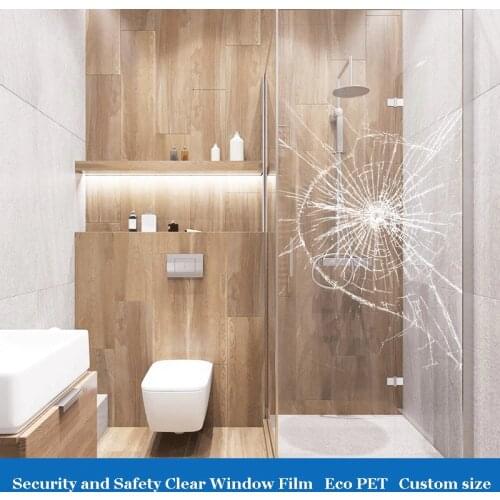 4MIL Transparent Safety Explosion Proof Window Film Shatterproof Anti-UV Sun Blocking Drop-Shipping for Building Home Glass Film
